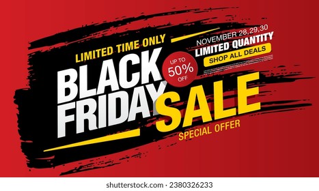 Black friday sale banner layout design