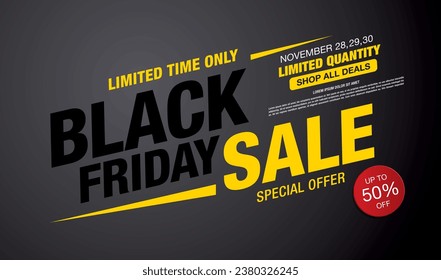 Black friday sale banner layout design