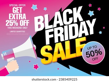 Black friday sale banner layout design