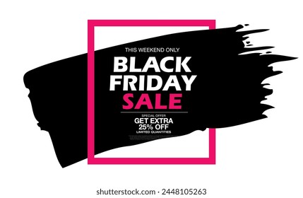 Black friday sale banner layout graphic design