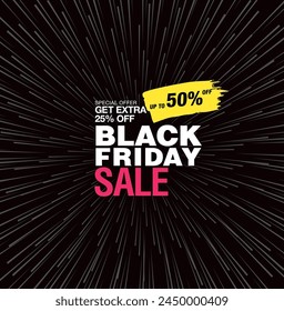 Black friday sale banner layout design