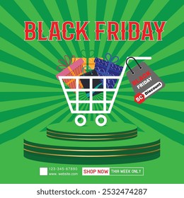 Black friday sale banner layout design