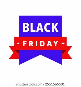 Black friday sale banner layout design on white background
