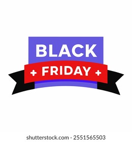Black friday sale banner layout design on white background
