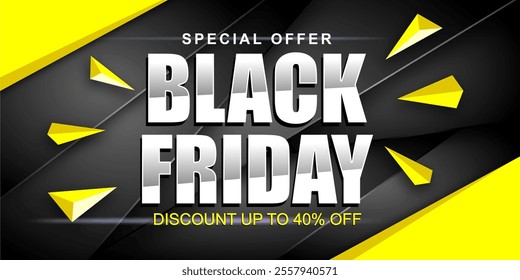 Black Friday sale banner layout design