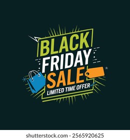 Black Friday sale banner layout design vector illustration with t shirt