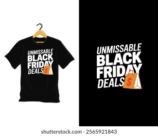 Black Friday sale banner layout design vector illustration with t shirt