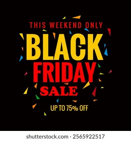 Black Friday sale banner layout design vector illustration with t shirt