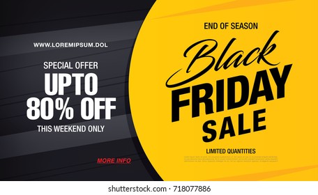 Black friday sale banner layout