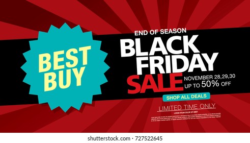 Black friday sale banner layout design