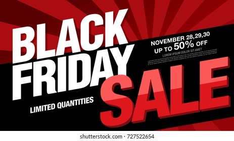 Black friday sale banner layout design