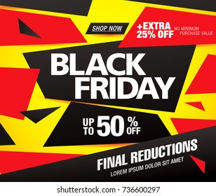 Black friday sale banner layout design