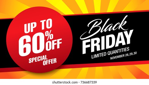 Black friday sale banner layout design