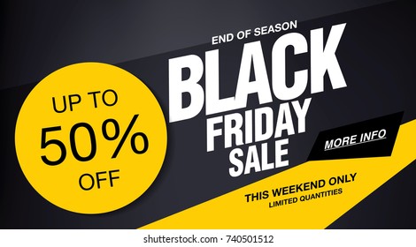 Black friday sale banner layout design