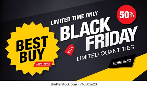 Black friday sale banner layout design