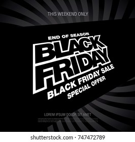 black friday sale banner layout design