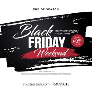 black friday sale banner layout design