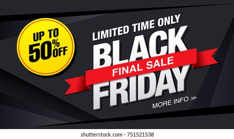 black friday sale banner layout design