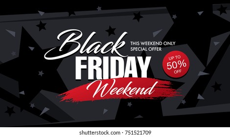 black friday sale banner layout design