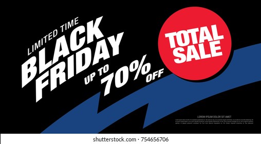 black friday sale banner layout design
