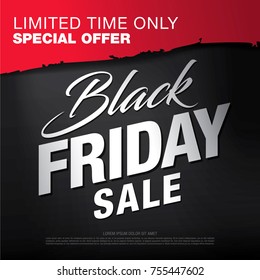 black friday sale banner layout design
