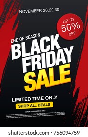 black friday sale banner layout design