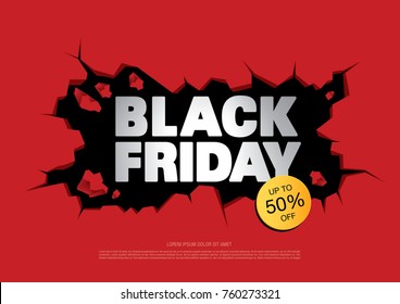 Black friday sale banner layout design