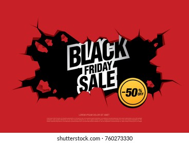 Black friday sale banner layout design