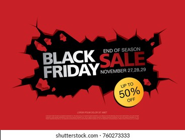 Black friday sale banner layout design