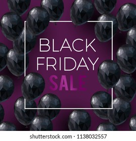 black Friday sale banner low poly 