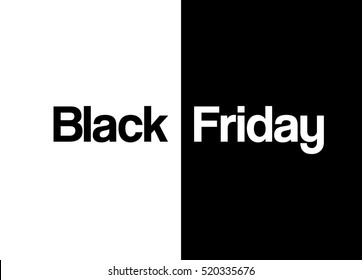 Black Friday sale banner. Minimal style Vector illustration.
