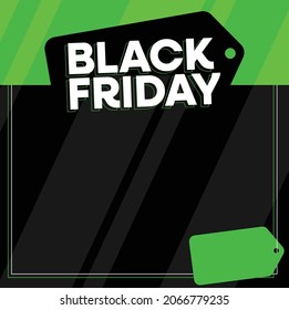 Black Friday Sale banner. Modern minimal design with black and white typography. Template for promotion, advertising, web, social and fashion ads. Vector illustration.