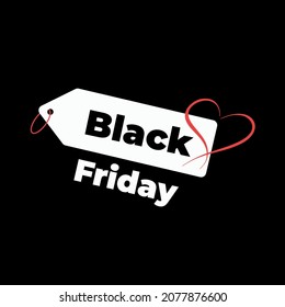 Black Friday Sale banner. Modern minimal design with black and white typography. Template for promotion, advertising, web, social and fashion ads. Vector illustration.