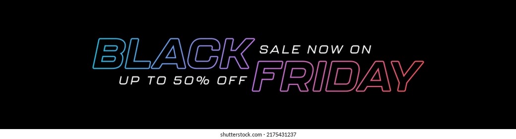 Black Friday Sale Banner. Moderne Schwarze Freitag Web Banner Design Vorlage. Vektor Banner Design mit moderner Black Friday Typografie.