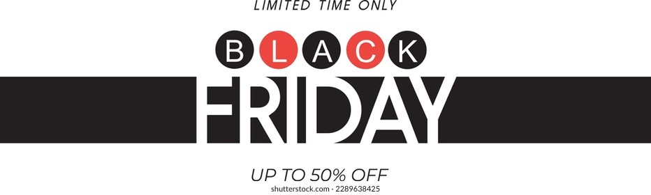 Black Friday Sale Banner Modern Minimal Design with Black and White Typography. Template for promotional, advertising, web, social and fashion ads. Vector illustration.