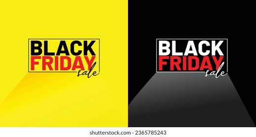 Black Friday Sale banner. Modern minimal design with typography