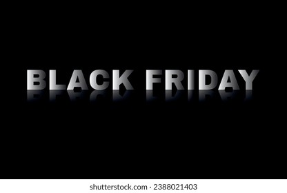 Black Friday sale banner. Modern minimalist design with black and white typography. Vector illustration.