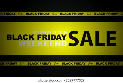 Black Friday Sale Banner. Modern Black Friday Web Banner Design Template.