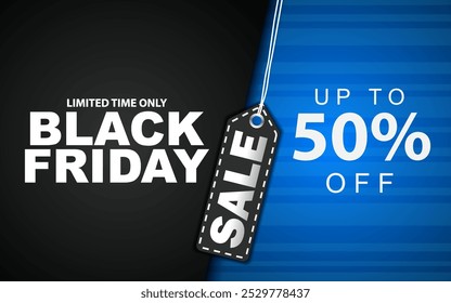 Black Friday Sale Banner. Modern Black Friday Web Banner Design Template.