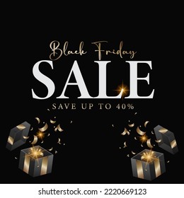Black Friday Sale. Black Friday banner. New Year and Christmas design. Xmas background. vector illustration