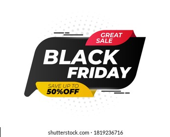 Black friday sale banner with offer details