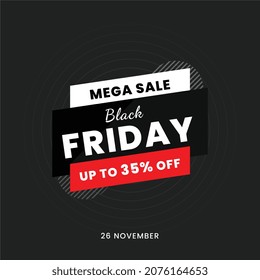 Black Friday  sale banner, Black Friday offer Template with Discount Tag, Vector illustration design
