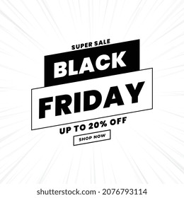 Black Friday  sale banner, Black Friday offer Template with Discount Tag, Vector illustration design


