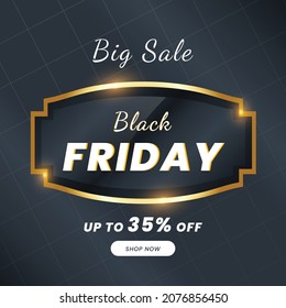Black Friday  sale banner, Black Friday offer Template with Discount Tag, Vector illustration design


