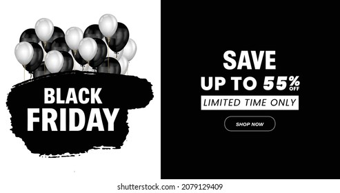 Black Friday  sale banner, Black Friday offer Template with Discount Tag, Vector illustration design
