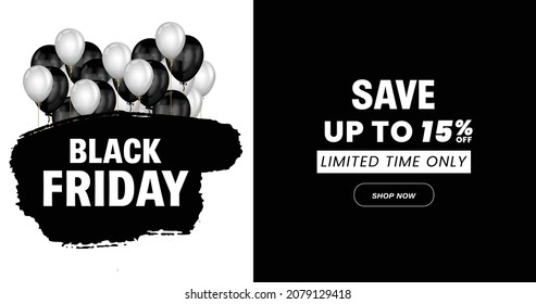 Black Friday  sale banner, Black Friday offer Template with Discount Tag, Vector illustration design
