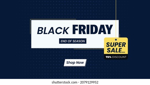 Black Friday  sale banner, Black Friday offer Template with Discount Tag, Vector illustration design
