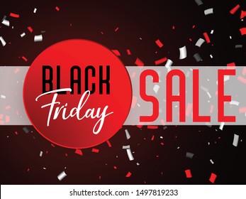 Black Friday sale banner with a offering background - vector
