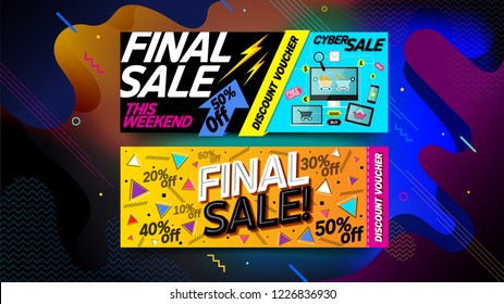 Black Friday sale banner, poster or shopping voucher. Social media vector illustration template for website and mobile website development, email and newsletter design, marketing material.
