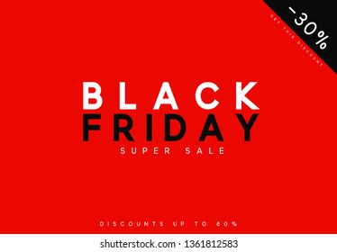 Black Friday sale, banner, poster advert. Card offert promotion design.